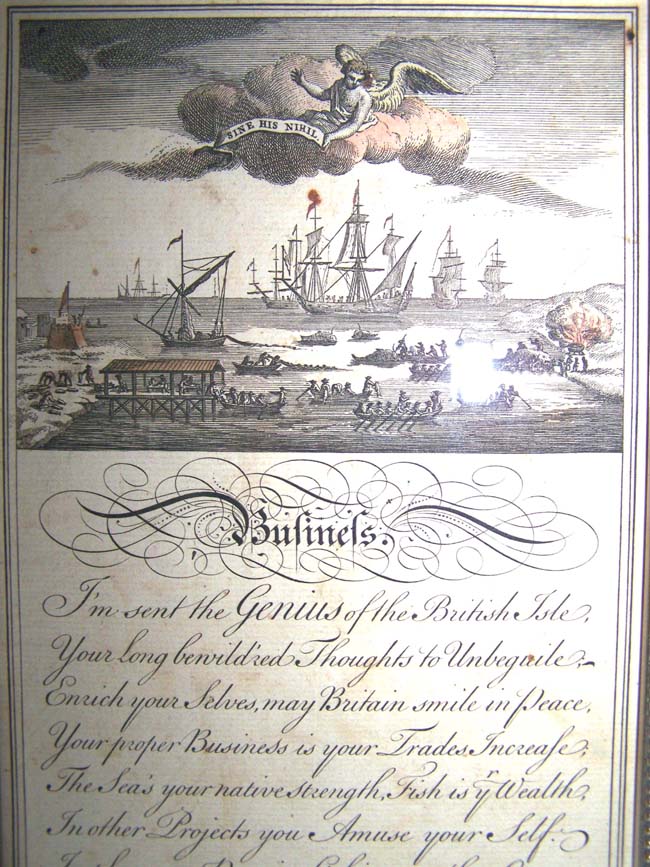 An 18th century Engraving entitled "Business" published in London in 1741 by George Bickham